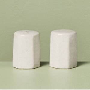 Hearth & Hand With Magnolia Stoneware Salt and Pepper Shaker Set Sour Cream